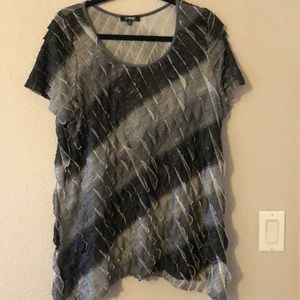 Ruffled sparkly blouse